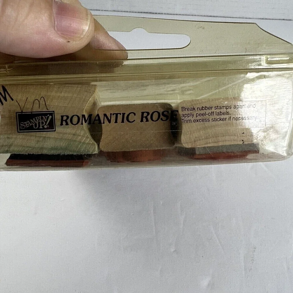 2002 Stampin Up Stipple Rose Set of 1 Stamp Rose Hard to Find